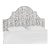 California King Headboard in Linen Leopard Ink For Sale