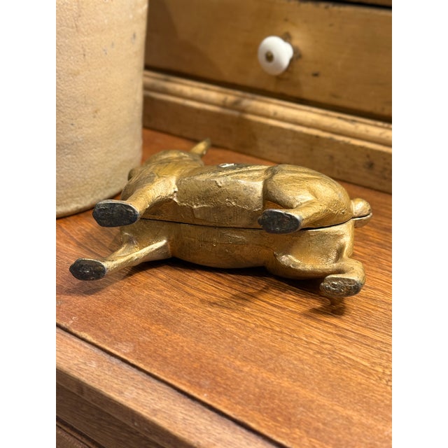 Vintage a.c. Williams Cast Iron Standing Rabbit Still Bank c.1900 For Sale - Image 6 of 10