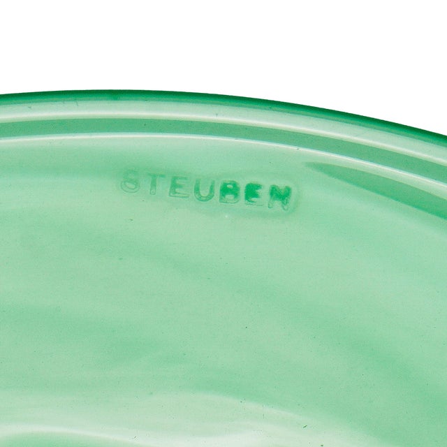 Frederick Carder-Era Steuben Jade and Alabaster Glass Candlestick, 1920-1933 For Sale - Image 9 of 9