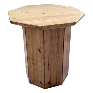 Hexagonal Pine Console Table from Regain, 1970s For Sale