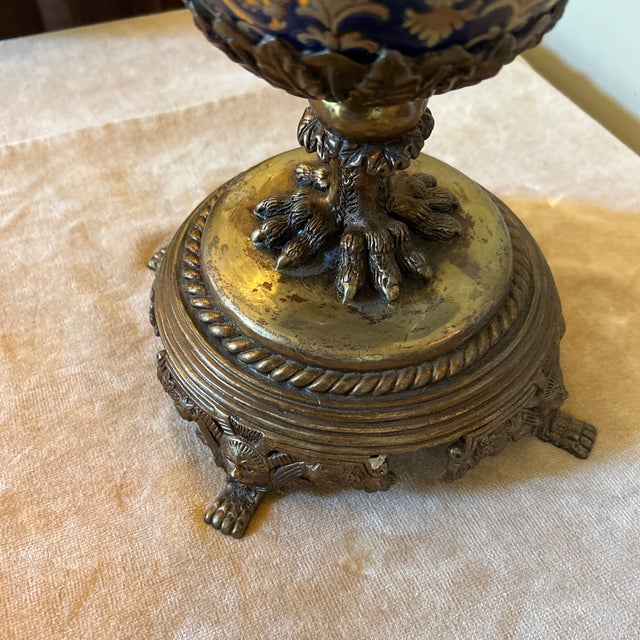 1980s Neoclassical Ceramic and Ormolu Metal Vase For Sale - Image 12 of 12