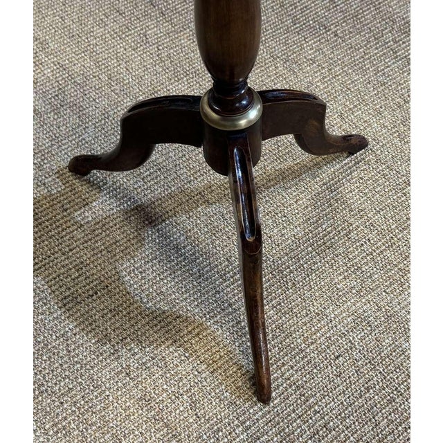Mahogany Side Table with Marble Top, 1950s For Sale - Image 6 of 9