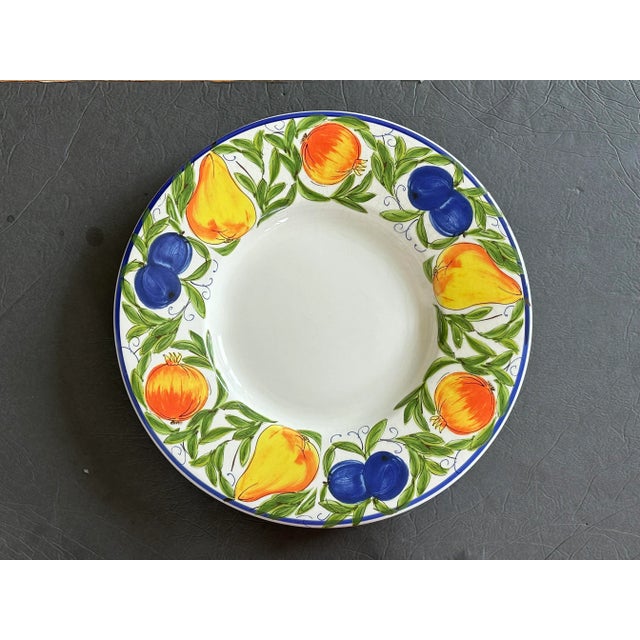 Large Decorative Italian Ceramic Table Centerpiece Fruit Bowl For Sale - Image 12 of 12