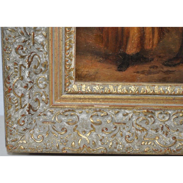 Impressionist 19th Century Romance Oil Painting For Sale - Image 3 of 8