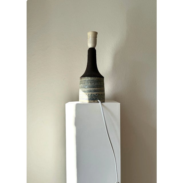 Sgrafitto Table Lamp by Jette Hellerøe, 1960s For Sale - Image 4 of 6