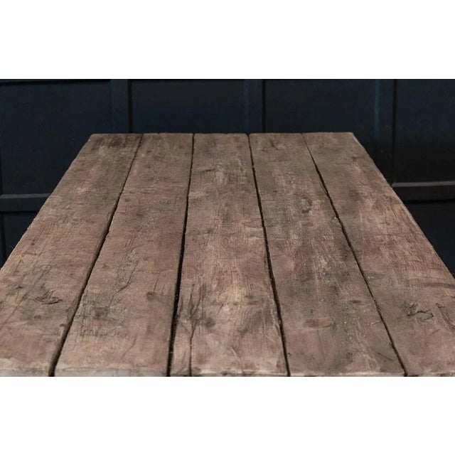 Primitive Elm and Pine Butcher's Work Table, 19th Century For Sale - Image 3 of 8