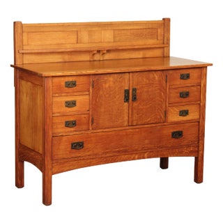 L. & J.G. Stickley Antique Mission Oak Sideboard For Sale