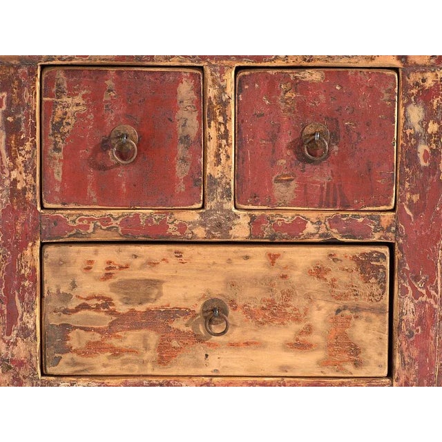Antique Oriental Cabinet with Red Patina, 1900 For Sale - Image 12 of 18