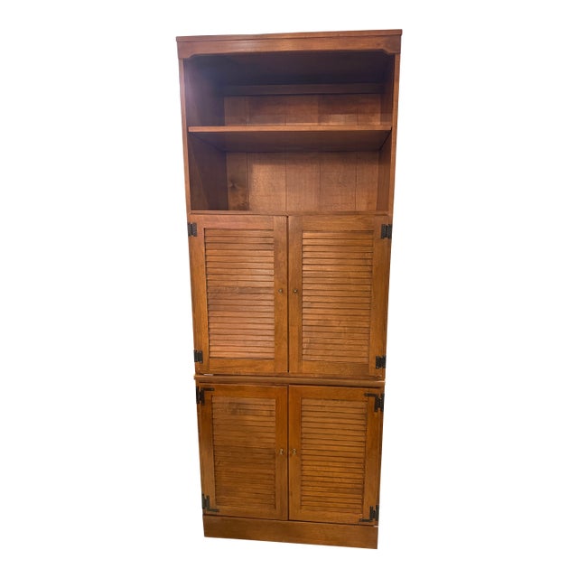 Ethan Alllen Two Piece Bookcase For Sale