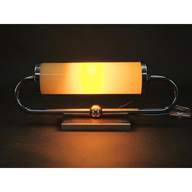 Gold Art Deco Czech Chrome and Champagne Glass Wall Light, 1930s For Sale - Image 8 of 10