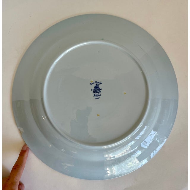 Set of 6 Vintage Rörstrand Ostindia East Indies Swedish Blue Porcelain Charger Plates For Sale - Image 12 of 13