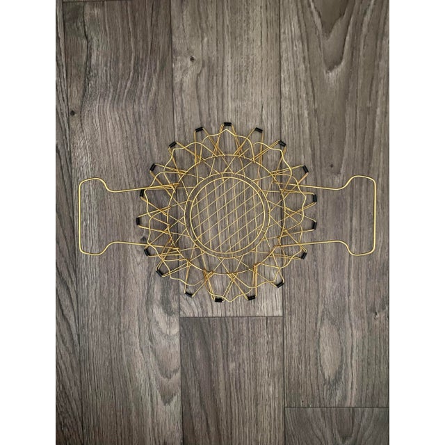 Mid 20th Century French Mid Century Gold Wire Basket For Sale - Image 4 of 7