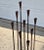 Brown Brutalist Metal 42" Floor Candelabra, Manner of Harry Bertoia For Sale - Image 8 of 16