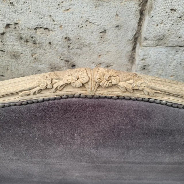 Gray Napoleon III Corbeille Sofa in Grey Oak, France, 1990s For Sale - Image 8 of 18