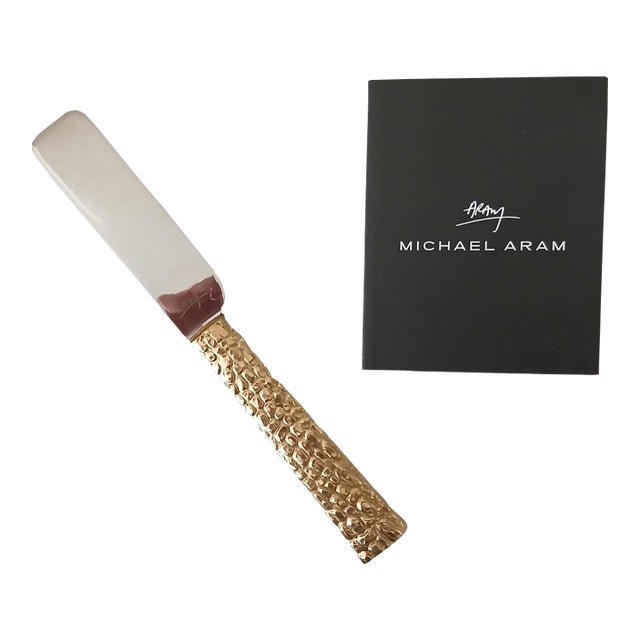 Michael Aram Safari Luxe White Marble Cheese Board With Knife For Sale