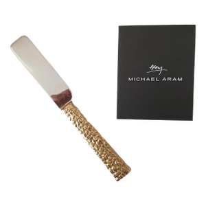 Michael Aram Safari Luxe White Marble Cheese Board With Knife