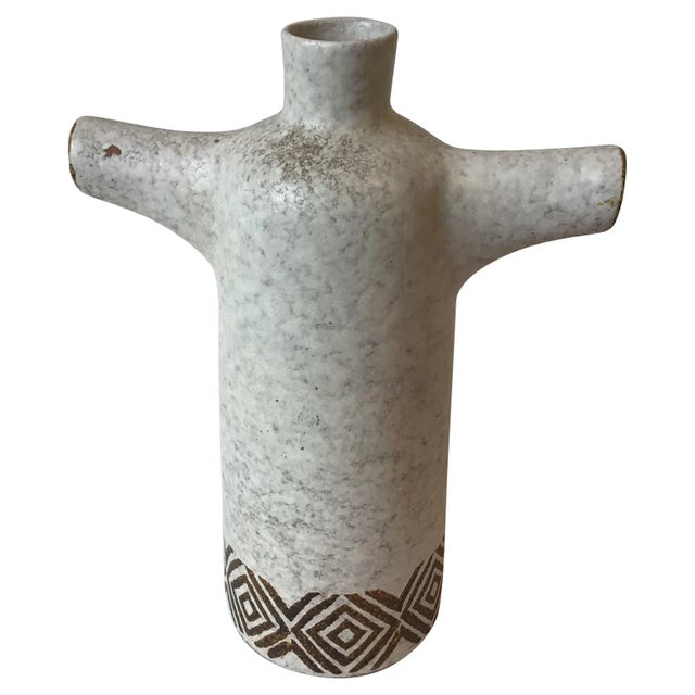 1960s Italian Ceramic Body Vase For Sale - Image 9 of 9
