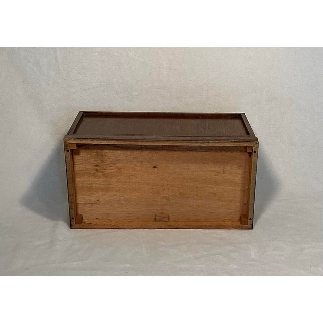 Vintage Japanese Wood Tansu Jewelry Chest With Brass Hardware, Circa 50s For Sale In Greenville, SC - Image 6 of 12