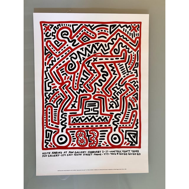 Fun Gallery, East Village Poster Reprint after Keith Haring, 1983 For Sale - Image 3 of 6