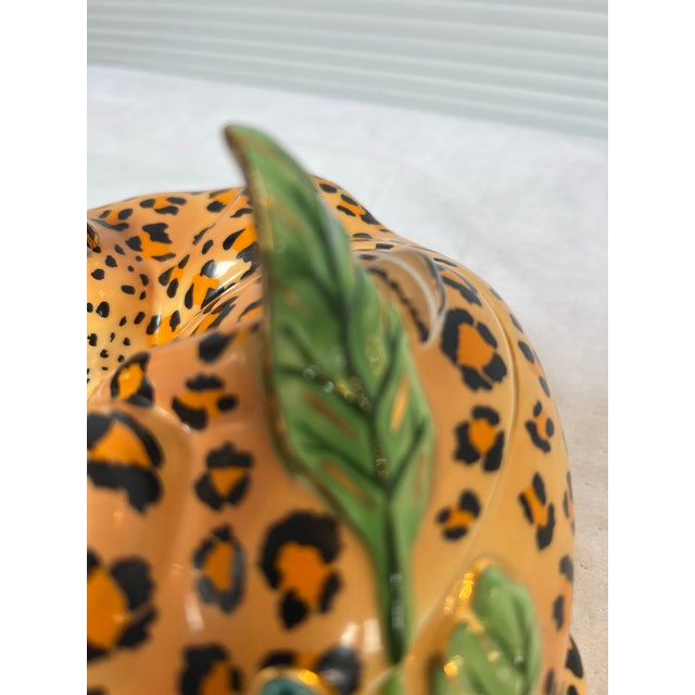 Lynn Chase Jaguar Jungle Covered Jar For Sale - Image 10 of 12