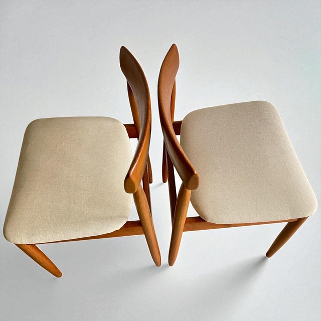 Danish Chairs in Teak with Rounded Backrest attributed to Pe Jorgensen for Farso Mobelfabrik, Denmark, 1960s, Set of 2 For Sale - Image 10 of 17