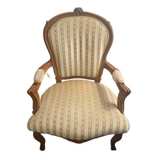 Late 20th Century French Louis XV Style Carved Armchair For Sale