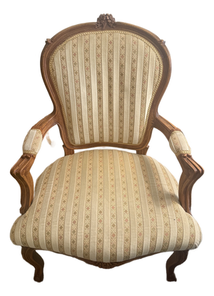 Late 20th Century French Louis XV Style Carved Armchair