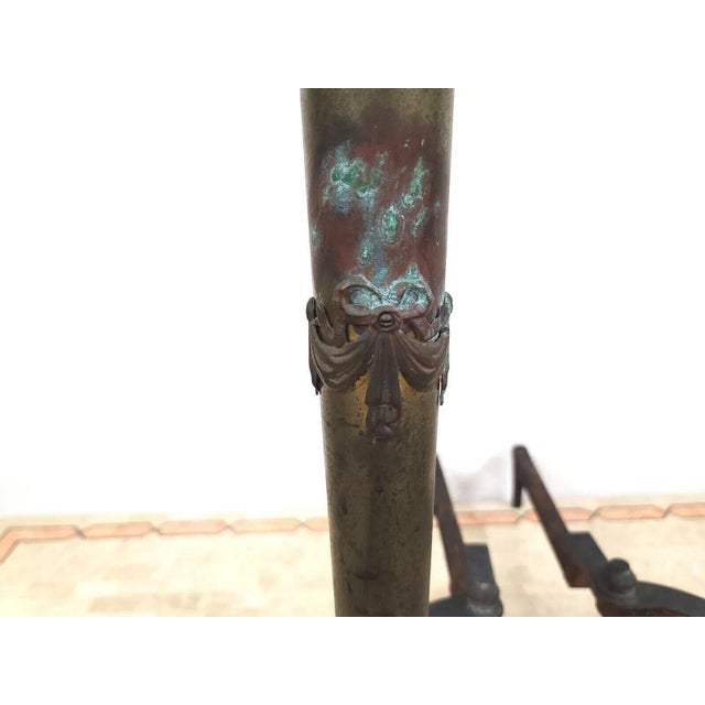 Antique Brass Dragons Fireplace Andirons - a Pair For Sale - Image 10 of 13