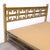 Double bed with a brass headboard with geometric decorations, special workmanship, original from the 1970s, equipped with...