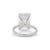Early 21st Century Ladies 14K White Gold Igi 10.18ct G VS2 Emerald Cut Lab Grown Diamond Solitaire Engagement Ring For Sale - Image 5 of 10