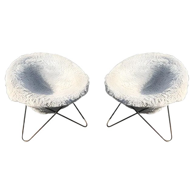 French Circle Chair by Jean Royere, 1950s For Sale