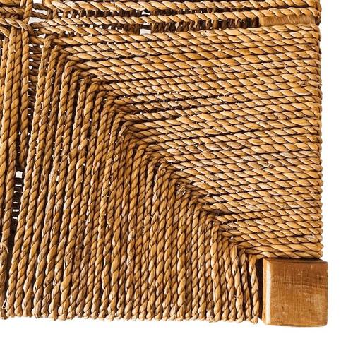 Vintage Danish Wooden Stool with Rope Seat, 1960s For Sale - Image 6 of 8