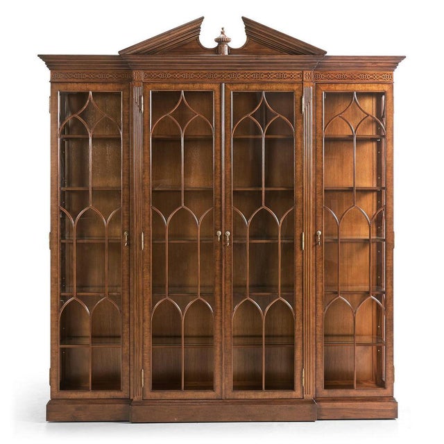 Gothic Walnut Display Bookcase For Sale - Image 3 of 12