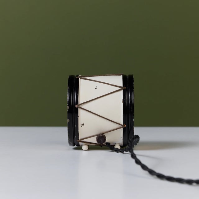 Glass 1930s Petite Drum Lamp by Lurelle Guild for Chase Brass & Copper Co. For Sale - Image 7 of 10