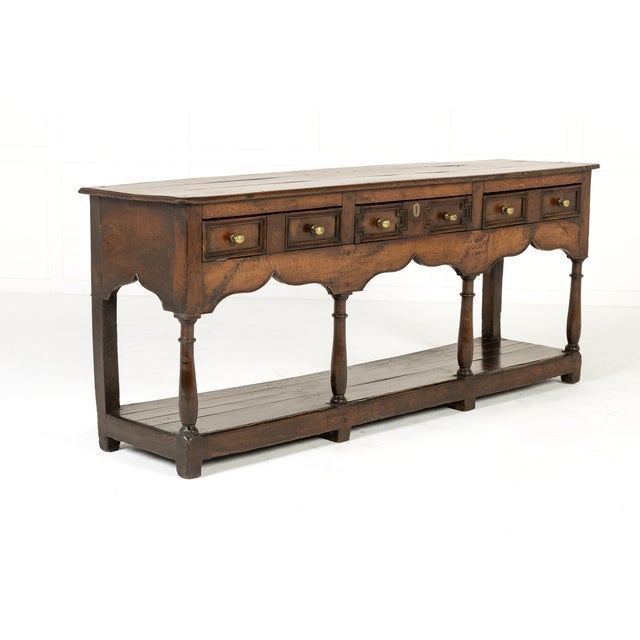 18th Century Montgomeryshire Oak Dresser Base For Sale - Image 3 of 9
