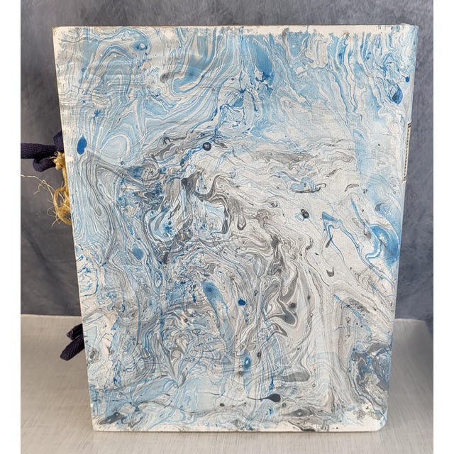 Late 20th Century Hand Painted Marble Decorative Book Boxes - A Pair For Sale - Image 9 of 12