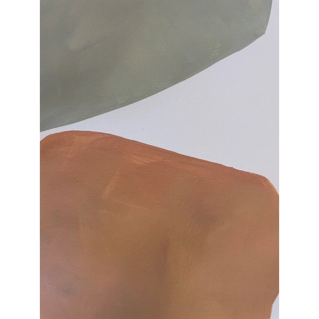 Contemporary abstract minimalist painting on French hand crafted cotton paper. Framed in gold frame Each work from R.K....