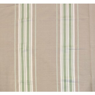 Vintage Ralph Lauren "Dog Days" Mint Cotton Stripe Fabric- 7 Yards For Sale