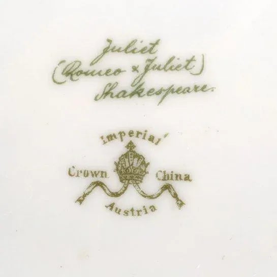 Porcelain Plate. Portrait of "Juliet". 19th C. Austria For Sale - Image 10 of 13