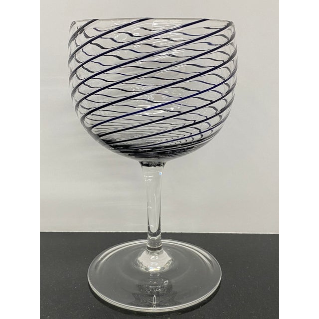 Vintage Hand Blown Wine Glasses - Set of 4 For Sale - Image 12 of 13
