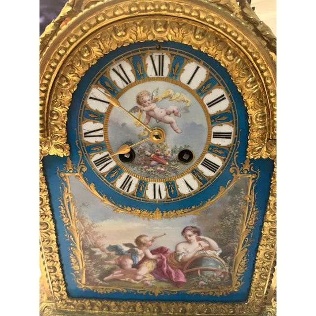 Antique Sevres Clock For Sale - Image 9 of 12