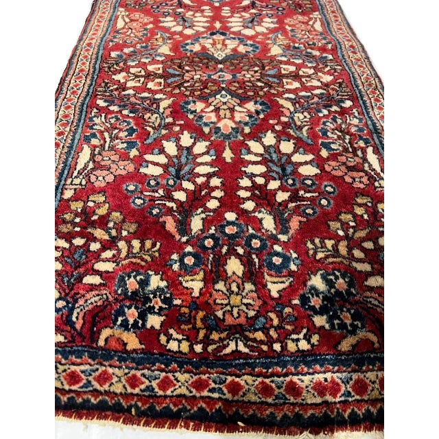 Persian Hand Knotted Antique Sarouk For Sale In Washington DC - Image 6 of 7