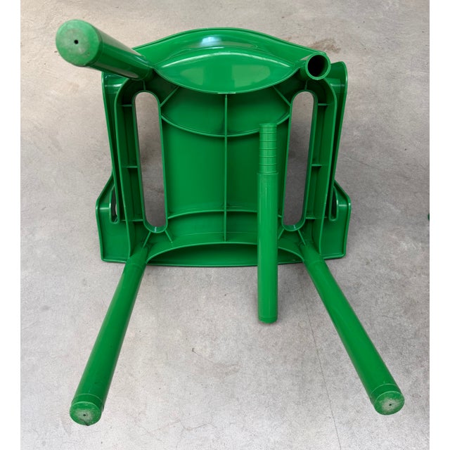 Green Model 4870 Armchairs in Green ABS by Anna Castelli Ferrieri for Kartell, 1980, Set of 4 For Sale - Image 8 of 9