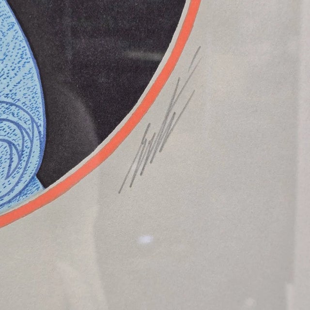 1970s Erté Signed Serigraph Pair – Yellow Turban Ap 60/60 & Rose Turban 264/300 Framed For Sale In Baltimore - Image 6 of 12