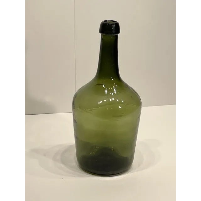 Vintage Small Green Demi John Jug #359 This Green Glass Demijohn is a stunning and vibrant piece that brings a touch of...