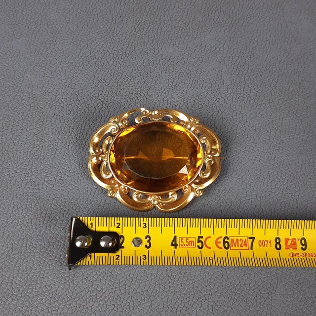 Antique Victorian Pinchbeck Brooch, 1890s For Sale - Image 10 of 11