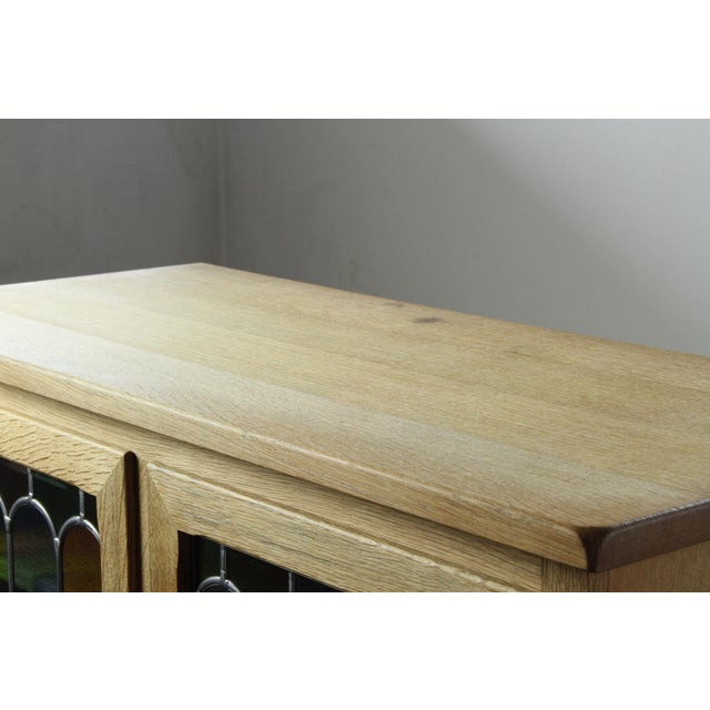 Danish Modern Oak Cabinet with Glass by Henning Kjærnulf for Hm Møbler, 1994 For Sale - Image 12 of 18