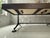 Chocolate District Eight Artisanal 13’ Shuffleboard Table, Smoked Oak Frame & Cast Iron Base For Sale - Image 8 of 13
