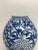 Vintage Japanese Blue and White Floral Bamboo Decorated Vase For Sale - Image 4 of 8