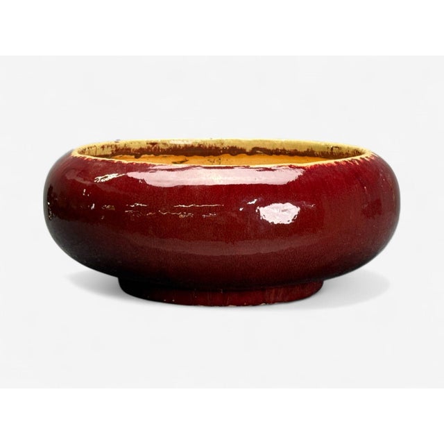 1970s American Studio, Large Floor Pot, Red Ceramic Glaze, Usa, 1970s For Sale - Image 5 of 7
